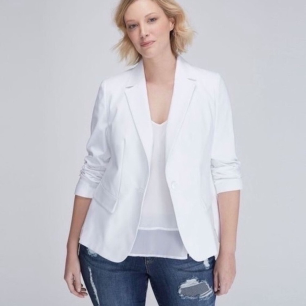 LANE BRYANT The Modernist Collection white blazer
